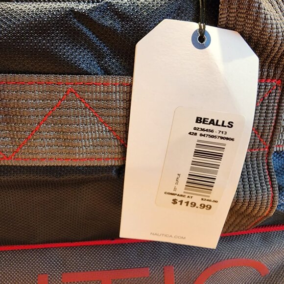 Nautica Dockside 22" Duffle Bag🔥New Large Bag w/ Shoulder Strap Dark Grey/Navy - Picture 9 of 9